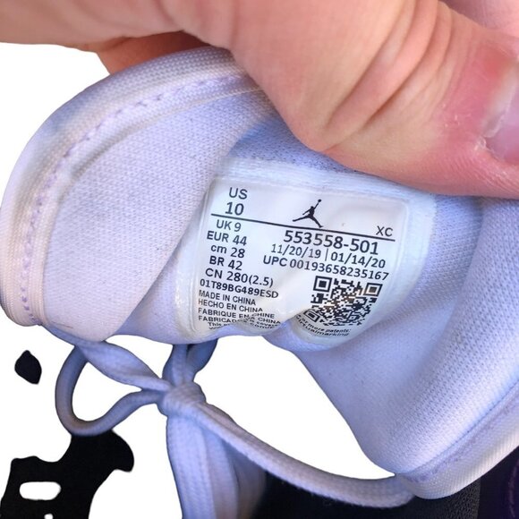 NIKE Air Jordan 1 Low Court Purple Black Size 10 - Picture 4 of 11